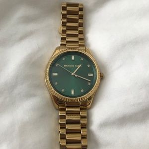 Michael Kors Blake Emerald Green Gold-tone Watch
